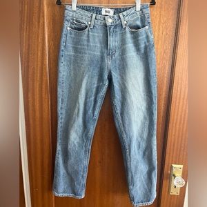 PAIGE High Rise Sarah Straight - Medium/Light Wash